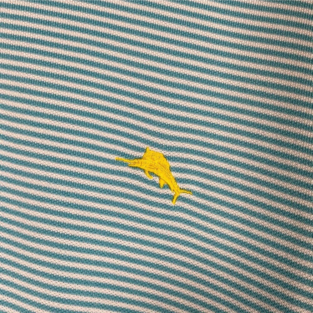 Tommy Bahama Polo Blue Striped XLT Preppy Classic Resort Tropical Colorful 90s - Picture 3 of 9
